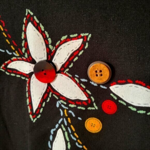 Picadilly Floral  Print Button T Shirt Sz Small - Picture 5 of 9